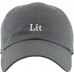 Lit Embroidery Dad Hat Cotton Adjustable Baseball Cap Unconstructed  eb-69321900